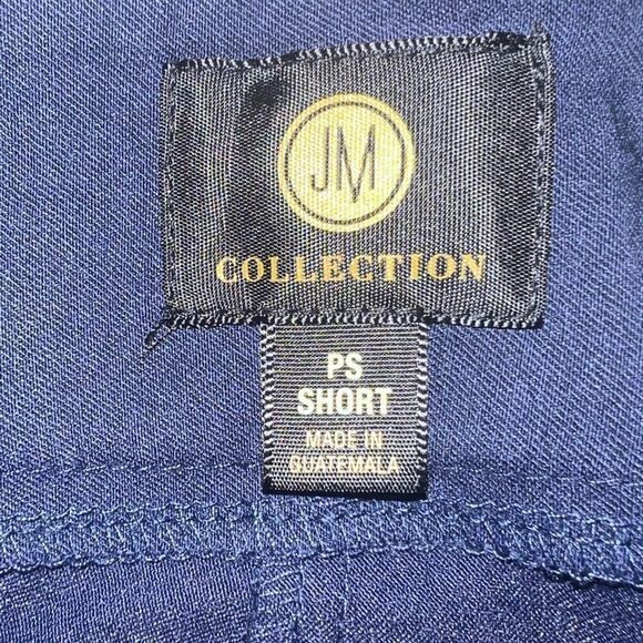 JM Collection Women's Studded-Rivet Ankle Pants Intrepid Blue Petite Small Short - Picture 4 of 9